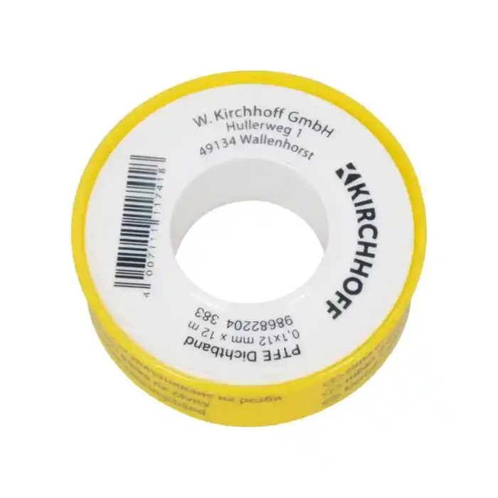 1 Rolle PTFE-Gewindedichtband weiß 0,10 x 12 mm x 12 m