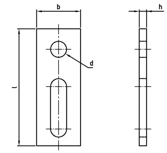 Adapterbleche für die Solarmontage – 80 x 30 x 5 11/11 mm 100 Stück
