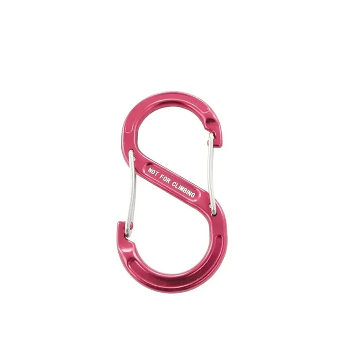 Alu S-Haken mit Sicherung 60 x 30 mm rot Aluminium