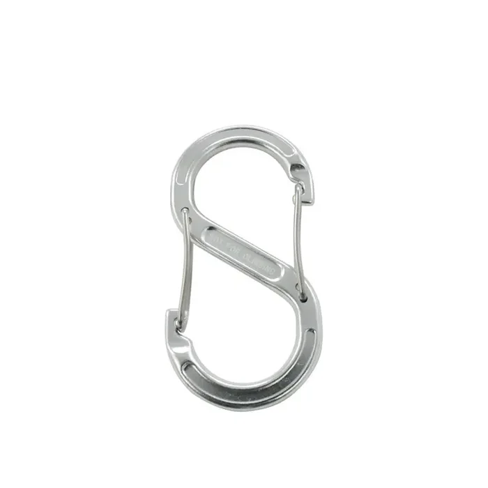 Alu S-Haken mit Sicherung 60 x 30 mm silber Aluminium