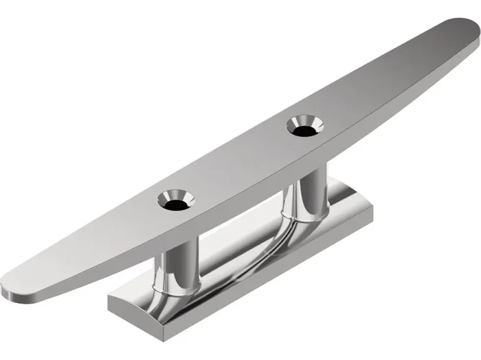 Belegklampen flach, 2 Bohrungen, Edelstahl A4 M8298 – 100 mm