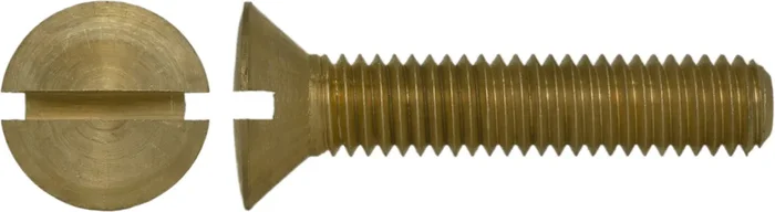 DIN 88 Schraube Linsensenkkopf Messing – M6 x 40 mm (Messing verchromt) 1 Stück