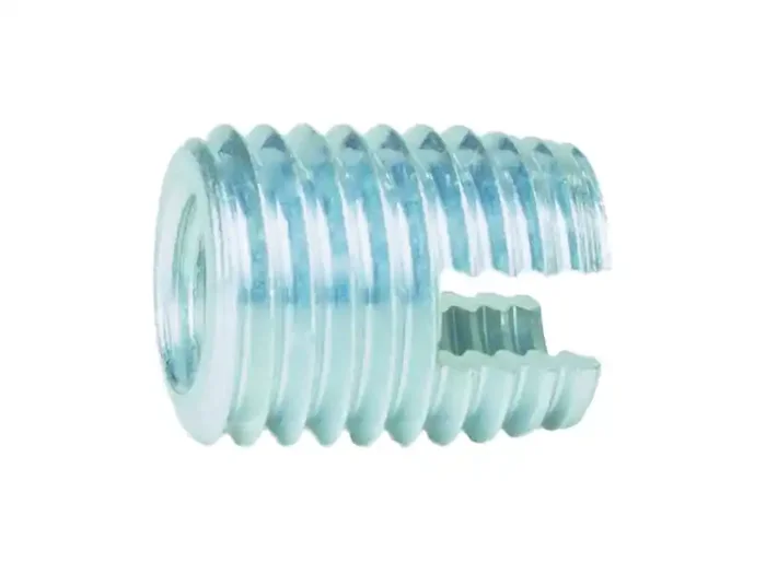 Ensat® 302 Gewindeeinsätze selbstschneidend mit Schneidschlitz verzinkt-blau – M6a – 100 Stück