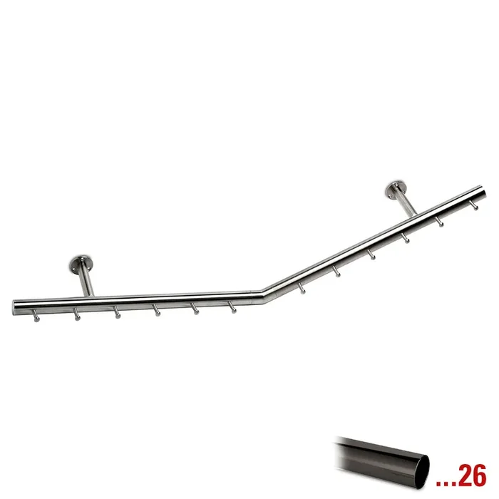 Garderobe Yanou Schwarz Design 750 mm