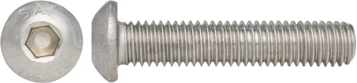 ISO 7380-1 Linsenkopfschraube Innensechskant Edelstahl A2 – M12 x 16 mm 25 Stück