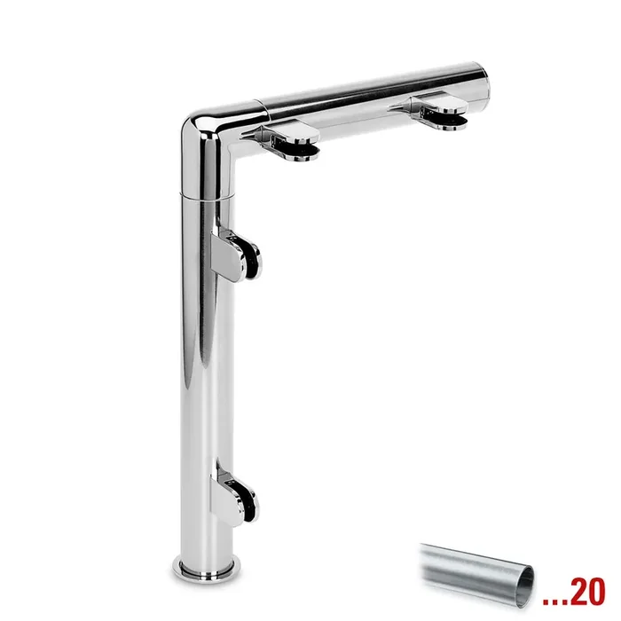 Pfosten Bregje Eckpfosten 45° 25,4 mm (1 ) Edelstahl Design Material Zamak