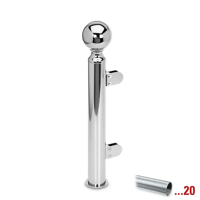 Pfosten Filippine Endpfosten links 38,1 mm (1,5 ) Edelstahl Design Material Zamak