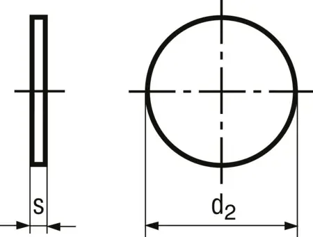Scheibe ohne Loch Stahl blank – SN 740 – 60,0 x 4 mm 50 Stück