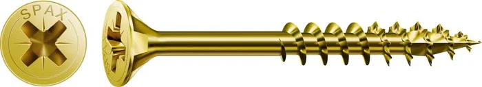 Spax Universalschraube, Teilgewinde, Senkkopf, Kreuzschlitz Z, YELLOX – 4,5 x 50 mm Großpaket (10×500 Stück)
