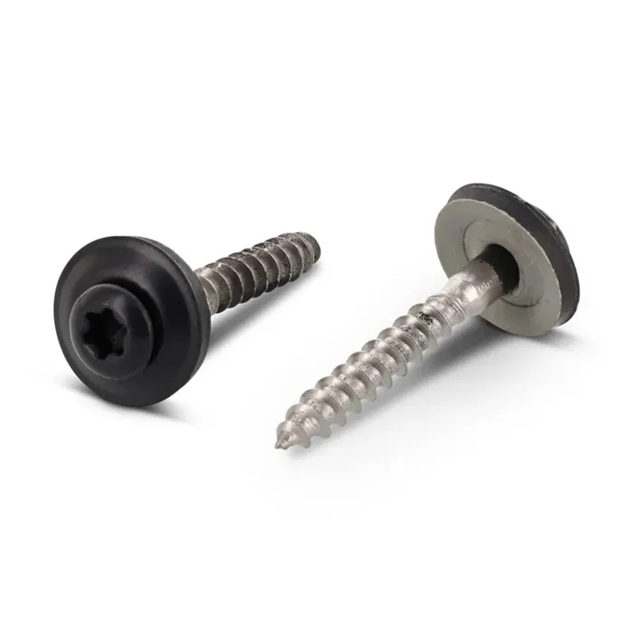 Spenglerschraube 2tlg. mit Dichtscheibe Ø 15 mm, Edelstahl A2, Anthrazitgrau RAL 7016 – 4,5×100 mm 100 Stück – 4,5 x 100 mm 100 Stück