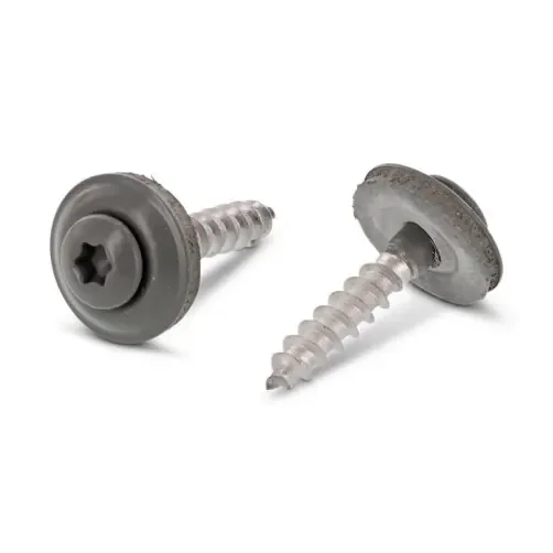 Spenglerschraube 2tlg. mit Dichtscheibe Ø 15 mm, Edelstahl A2, Mausgrau RAL 7005 – 4,5×45 mm 200 Stück – 4,5 x 45 mm 200 Stück