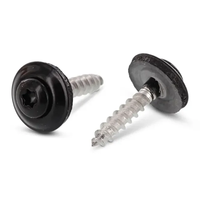 Spenglerschraube 2tlg. mit Dichtscheibe Ø 15 mm, Edelstahl A2, Tiefschwarz RAL 9005 – 4,5×60 mm 200 Stück – 4,5 x 60 mm 200 Stück