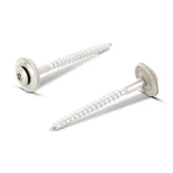 Spenglerschrauben 2tlg. mit Dichtscheibe Ø 15 mm, Edelstahl A2 – 4,5×20 mm 200 Stück – 4,5 x 20 mm 200 Stück