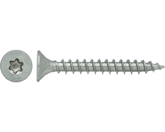 Universal-Senkkopf-Holzbauschrauben, Edelstahl A2, Vollgewinde, verstärkter Kopf – 5,0 x 60 mm 100 Stück